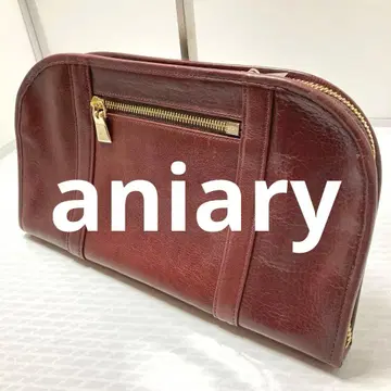 컨디션 최상 아니아 aniary 세컨드 백 클러치 카모플라주 버건디