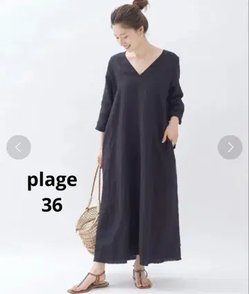 plage Vintage back V 드레스 36