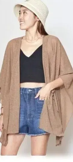 카히코 마오마오 사슴 롱 가디건 브라운 복조리 포함 미사용