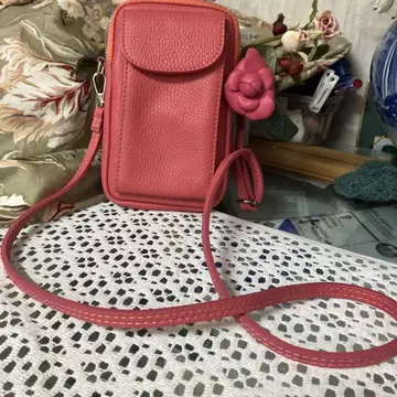새상품급 GENUINE LEATHER 천연 가죽 가죽 스마트폰 숄더백