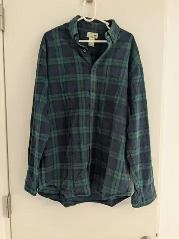 L.L.Bean 남성용 플란넬 셔츠 블랙워치 M