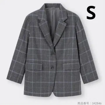GU 체크 오버사이즈 테일러드 자켓 S