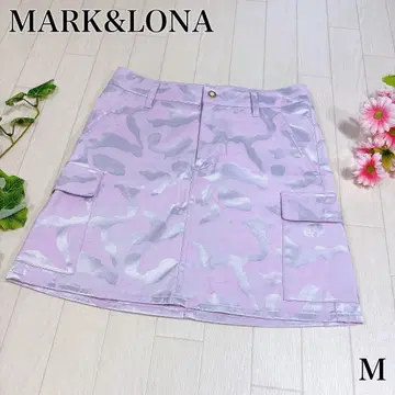 MARK&LONA 마크앤로나 스커트 카모플라주 스컬 퍼플 계열 M