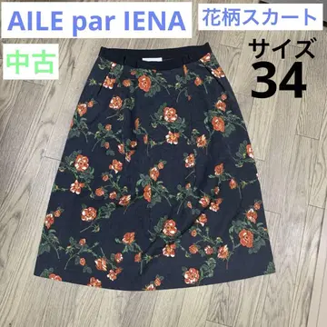 [중고] 여성용 스커트 AILE par IENA 꽃무늬 34