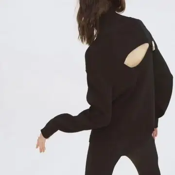 새상품급 soduk 스도크 하이넥 홀 니트 블랙 모드 스타일