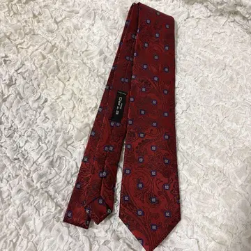[ 새상품급 ] 에트로 ETRO 넥타이 페이즐리 레드 실크 이탈리아제