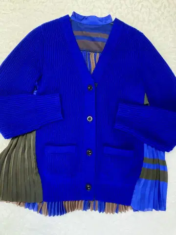 sacai 플리츠 가디건