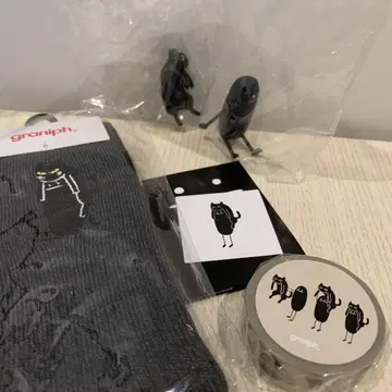 graniph 뷰티풀 섀도우 고양이 가면 삭스와 피규어, 마스킹 테이프