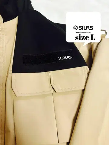 SILAS 마운틴 파카 L 사이즈 베이지/블랙