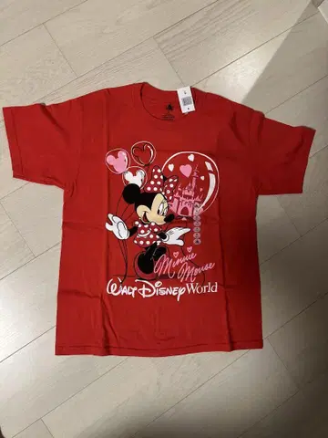 미니 마우스 반팔 티셔츠 빨간색 Walt Disney World