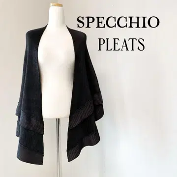 [ 새상품급 ] SPECCHIO 스페치오 플리츠 가디건 블랙 컬러 40