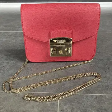 [ 새상품급 ] FURLA 훌라 메트로폴리스 체인 숄더백 핑크
