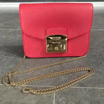 [ 새상품급 ] FURLA 훌라 메트로폴리스 체인 숄더백 핑크