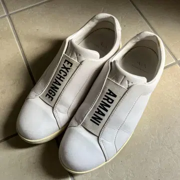 Armani Exchange 스니커즈 슬립온 26.0 화이트