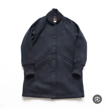 네이비 래글런 코트