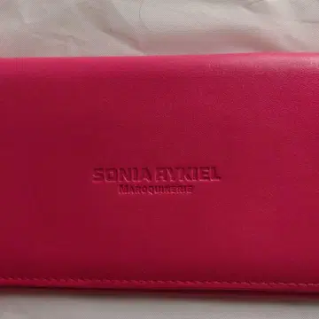 SONIA RYKIEL 핑크 가죽 장지갑
