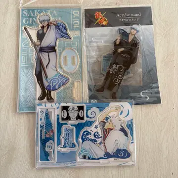 은혼 사카타 긴토키 아크릴 스탠드 세트 생일 전투 전 부채