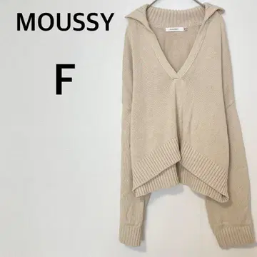 MOUSSY V넥 니트 풀오버 [ F ] 캐주얼 코튼 100%