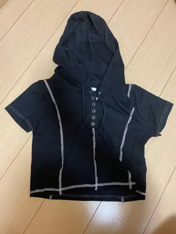 SLY 후드 부착 반팔 T셔츠 M 블랙