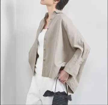 UNITED ARROWS 린넨 돌먼 셔츠