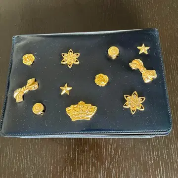 ESCADA 네이비 숄더백 골드 장식