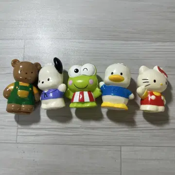 헤이세이 레트로 산리오 손가락 인형 소프트 비닐 5체 세트