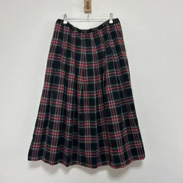 오메카시 타탄 체크 울 스커트