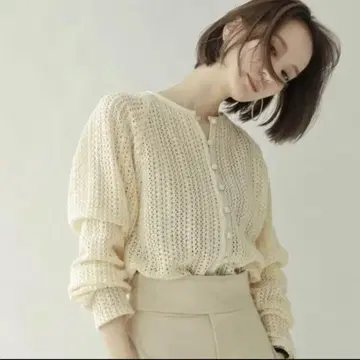 [louren] 프론트 버튼 레이스 가디건 투데이풀
