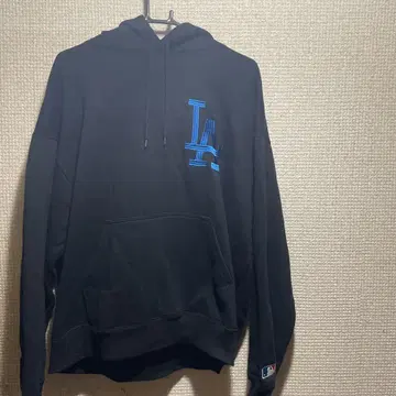 MLB 별주 로고 자수 다저스 속기모 풀오버 후드티