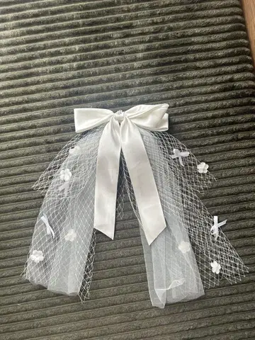 웨딩 촬영 결혼식 헤어 액세서리 리본