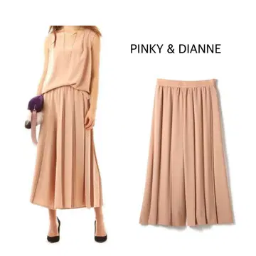 PINKY & DIANNE 플리츠 스카초 가우초 팬츠 핑크 38