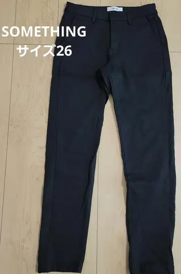 SOMETHING 블랙 캐주얼 팬츠 사이즈 26인치