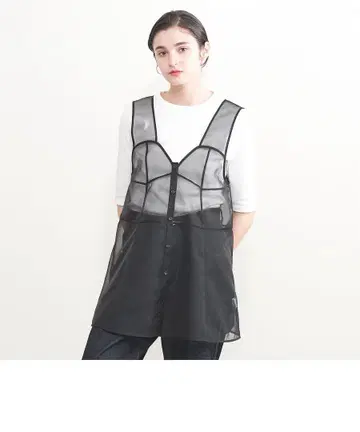 AEWEN MATOPH 이우엔프 오간자 슬리브리스 블라우스