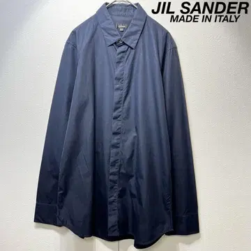 레어 JIL SANDER 고급 히요쿠 플라이 프론트 디자인 긴팔 셔츠