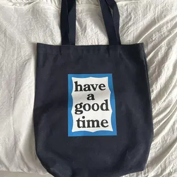 네이비 토트백 have a good time
