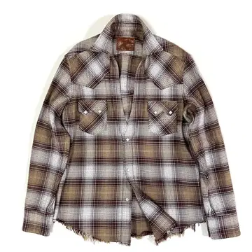 The Letters 레터즈 웨스턴 커팅 셔츠 브라운 L