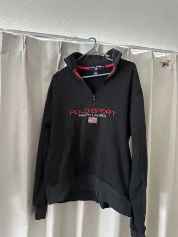 Polo Sport 블랙 집업 맨투맨