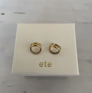 ete 에테 지르코니아 골드 이어커프 양쪽 귀