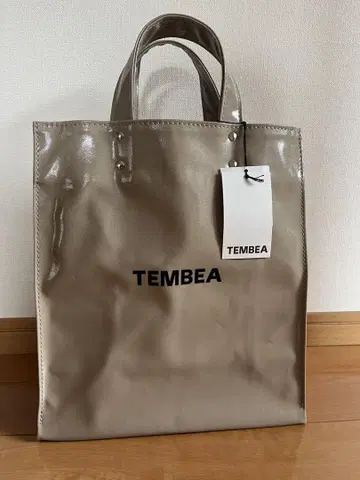 TEMBEA 페이퍼 토트 미디엄 샌드 베이지