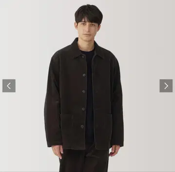 MUJI 나무 열매로 만든 카포크 혼방 코듀로이 자켓 브라운