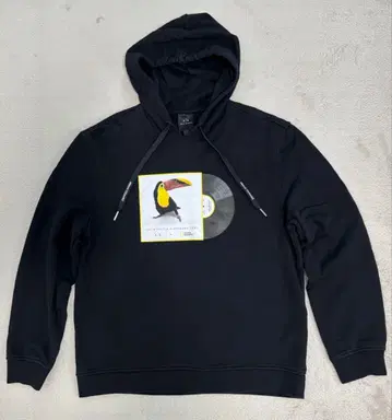 아르마니 익스체인지 내셔널지오그래픽 후드티 블랙 L