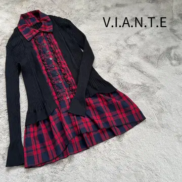 V.I.A.N.T.E 가디건 셔츠 도킹 가디건 튜닉