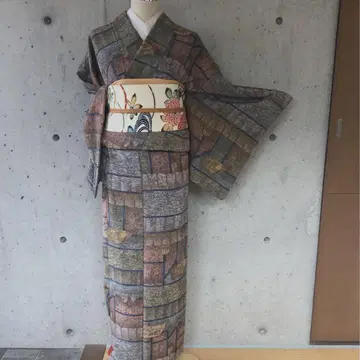순수 실크 고급 코몬 이중 기모노 디자인 패턴