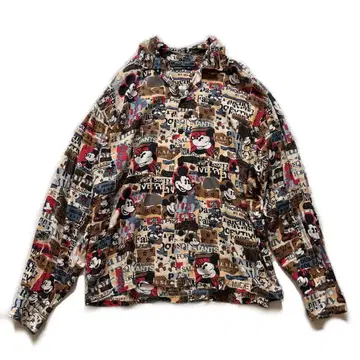 90's 레이온 셔츠 디즈니 프랑스 제조