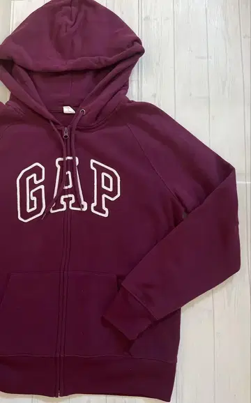 GAP 퍼플 집업 후드티 L 사이즈