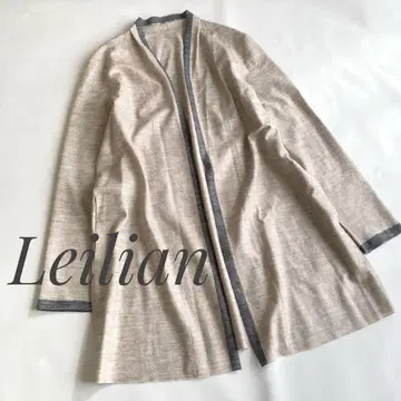 컨디션 최상 Leilian 레리안 울 롱 가디건 최근 모델