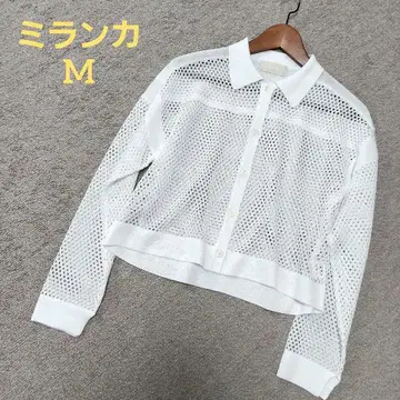 MYLANKA 2025SS 옷깃 메쉬 니트 가디건 38 미사용품