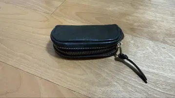 Ryu 류 키케이스 천연 가죽 블루 자동차 핸드메이드