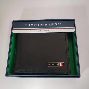TOMMY HILFIGER 타미힐피거 이단 접이식 지갑 블랙 박스 포함