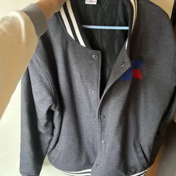 러셀 애슬레틱 그레이 바시티 자켓 XL